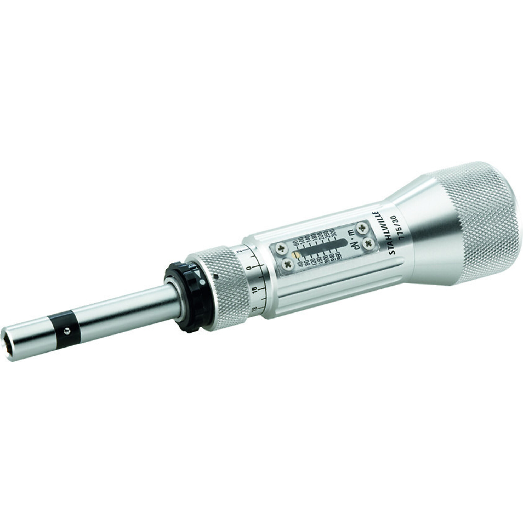 Stahlwille TORSIOMAX Torque Screwdriver — 100-500 cNm, 1/4in. Internal Hex Drive, Adjustable Micrometer Scale, Model# 775